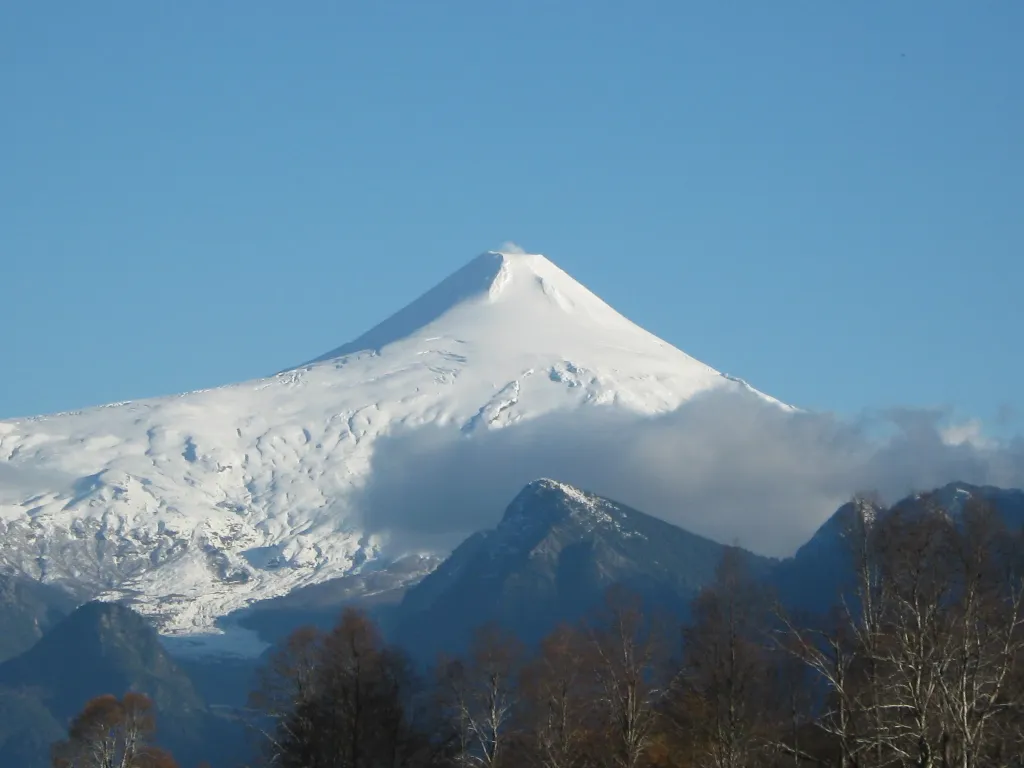 Volcán Villarrica nevado, Pucón